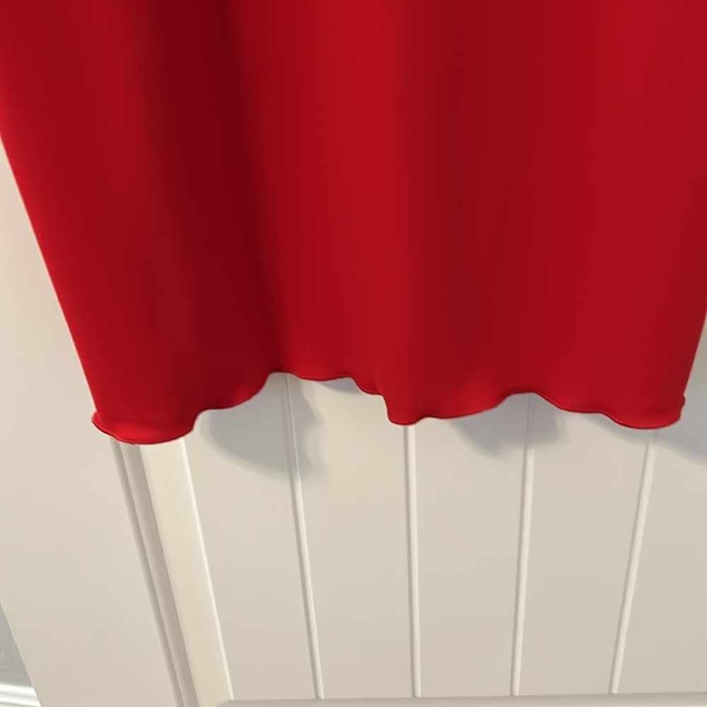 Pretty red relaxing women knee length dress size Medium - Picture 3 of 6